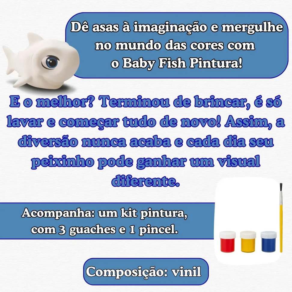 Peixe Baby Fish de Pintura Com Tintas e Pincel - #3