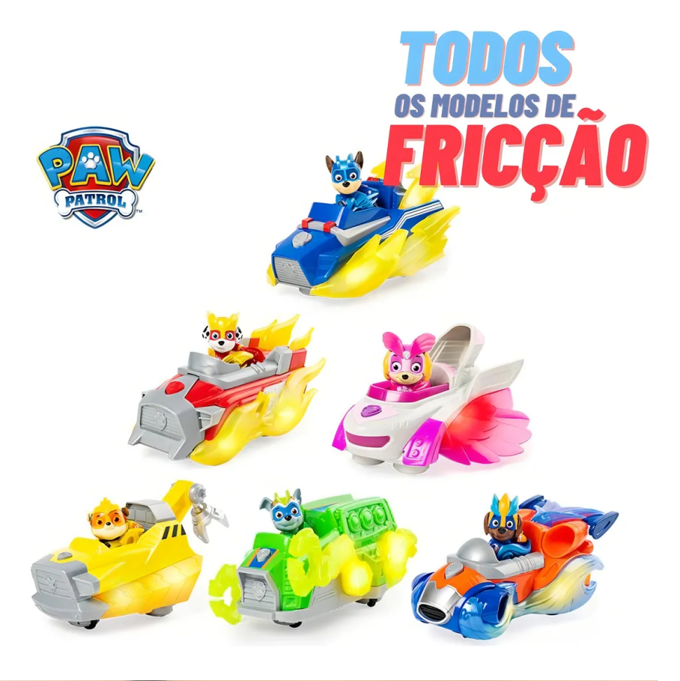 Carrinhos Patrulha Fricção - Vendidos Separados