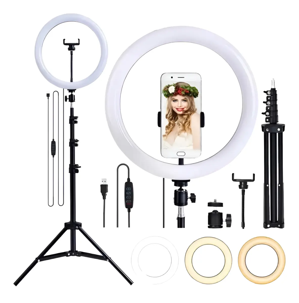 Ringlinght 10 Polegadas 26cm Led Luz Flash Com Tripe 210m