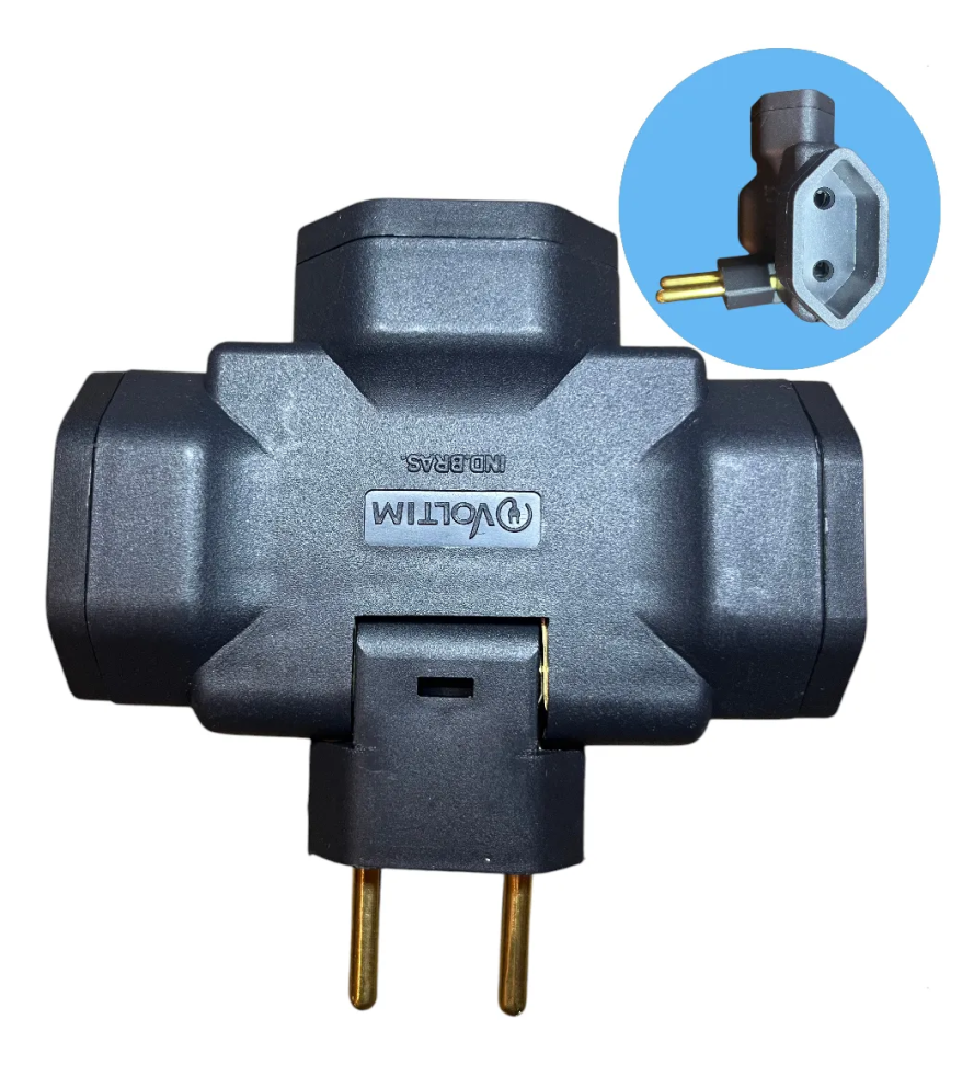 Adaptador De Tomada Articulado T Benjamin 3 Entrada