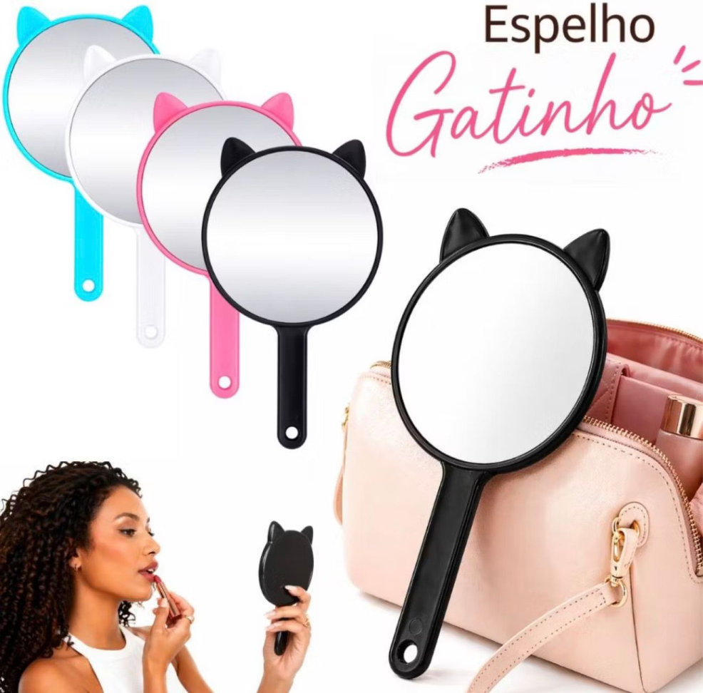 Espelho de Mão Gatinho