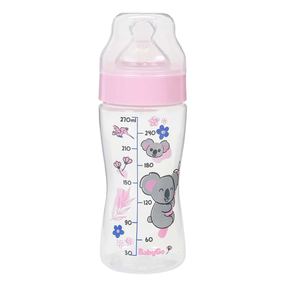 Mamadeira Bico Macio com Tampa Higiênica - Rosa Coala Bico Macio 270ml - #3