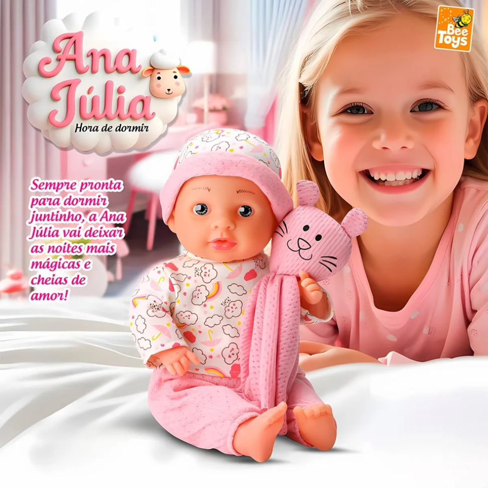 Boneca Ana Julia Com Roupinha E Naninha