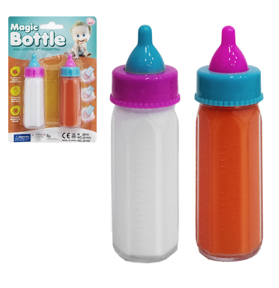 Kit Mamadeira Mágica Para Boneco Leite + Suco