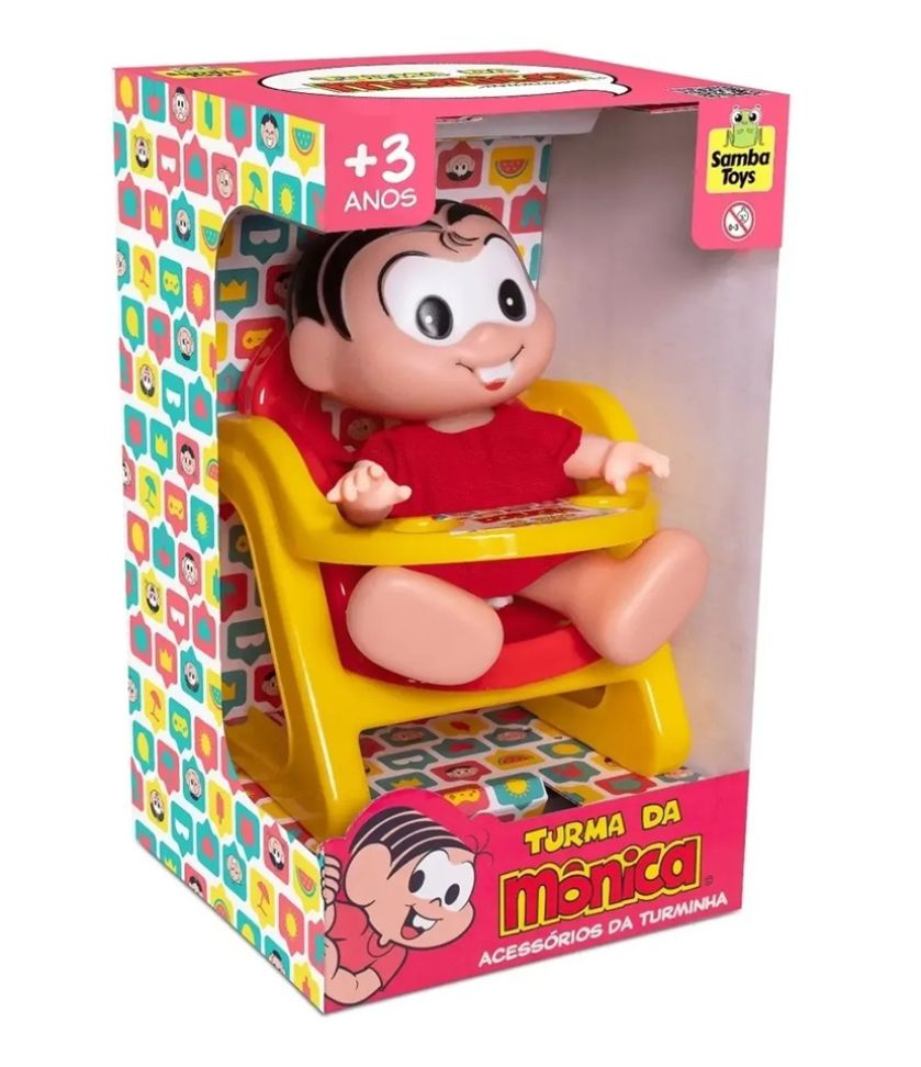 Boneca Mônica Na Cadeira De Papinha