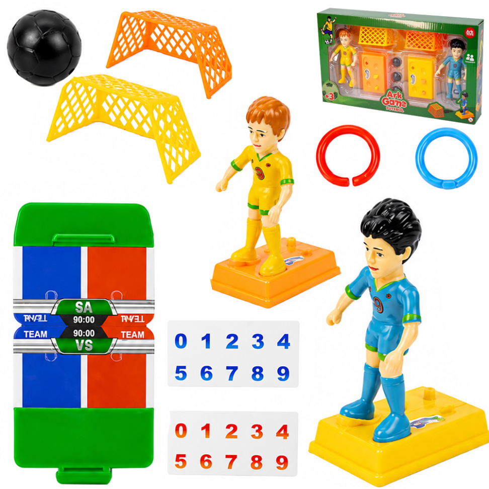 Jogo De Futebol Gol a Gol Com 2 Bonecos 2 traves 3 bolas e Acessórios