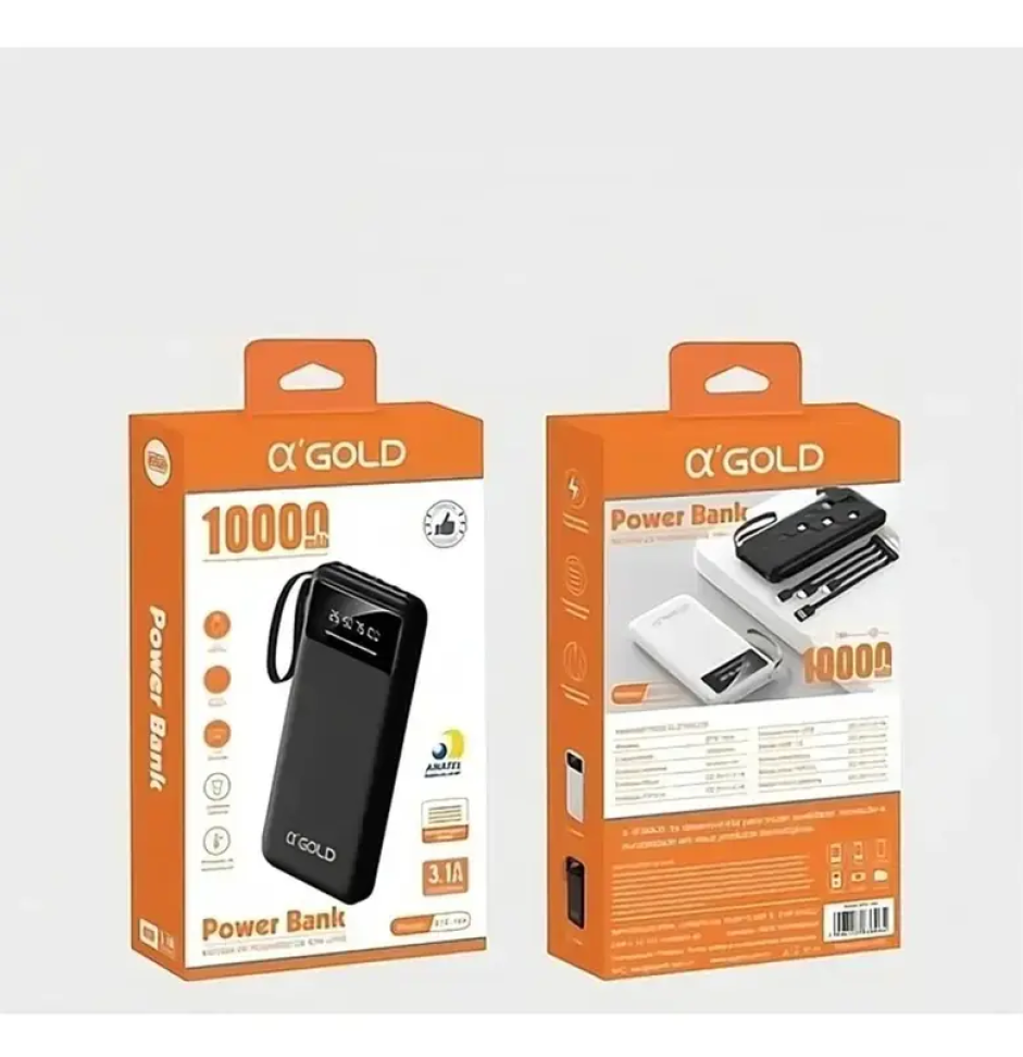 Carregador Portátil PowerBank Gold 10000Mah