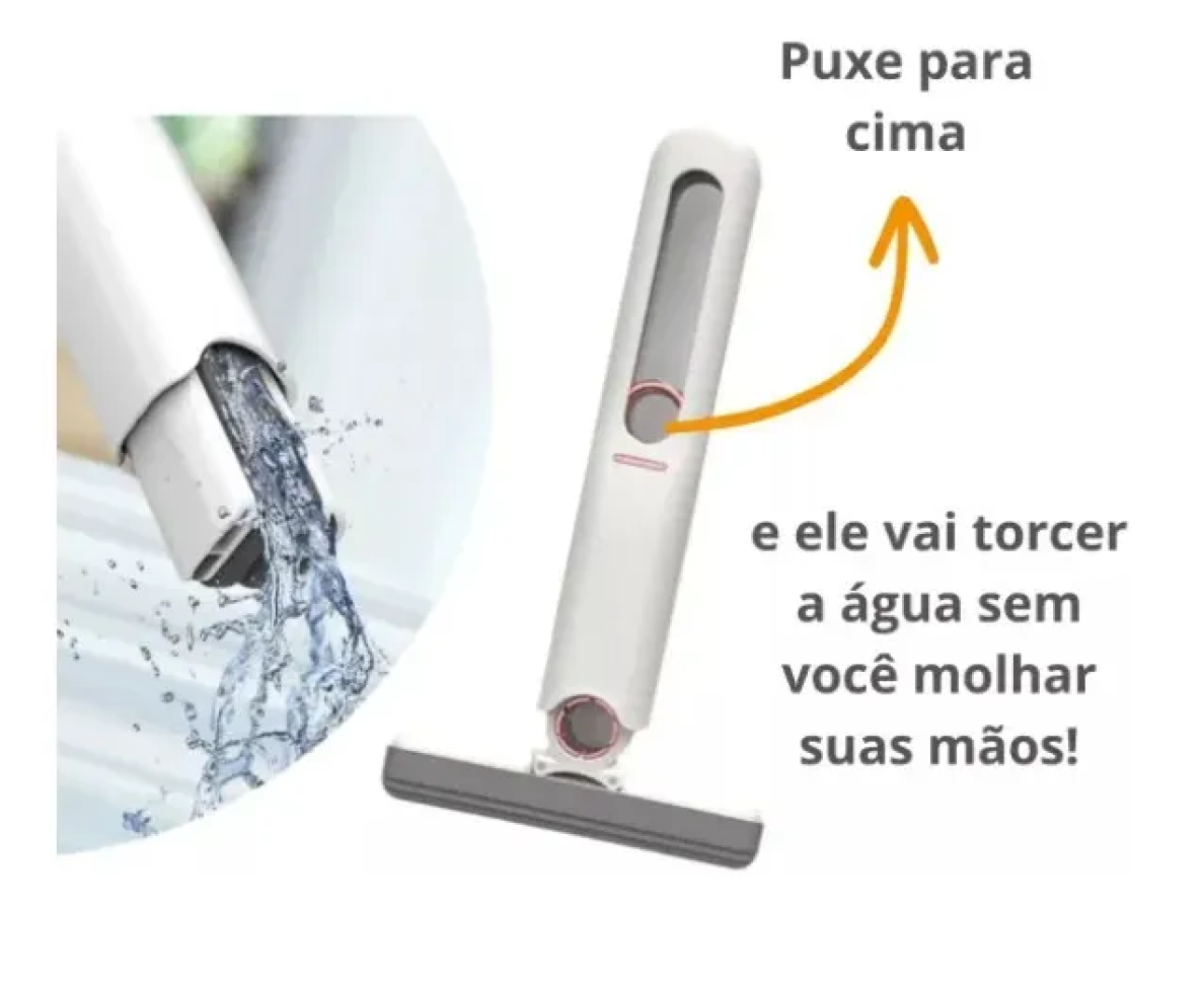 Mini Mop Rodo Esfregão Dobrável De Limpeza