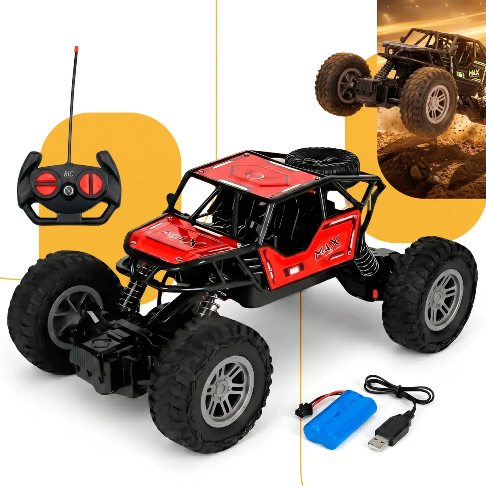 Carrinho de Controle Remoto 4x4 Recarregável