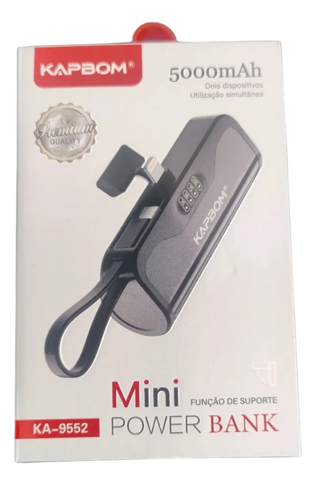 PowerBank Mini Portátil Compacto Bateria 5000mah IOS