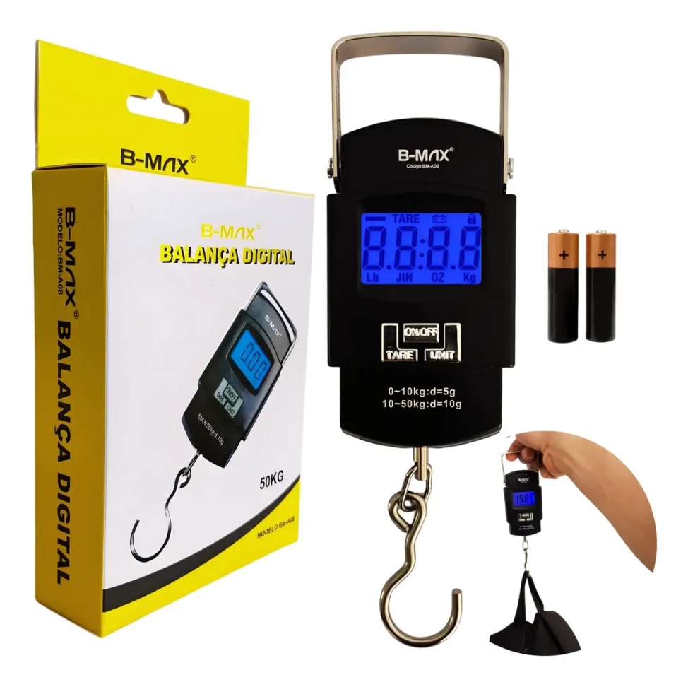 Balança Gancho Digital Até 50kg Mala Bagagem