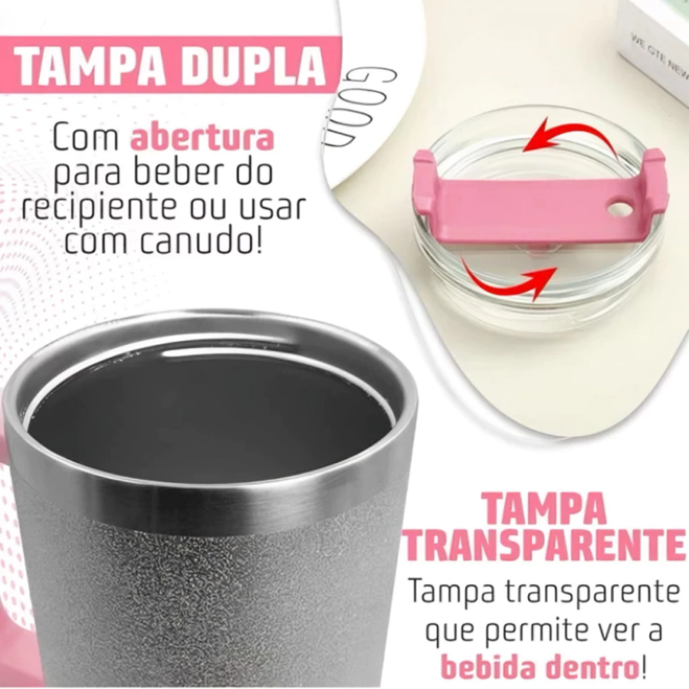 Copo térmico Brilho Glitter 1200ML