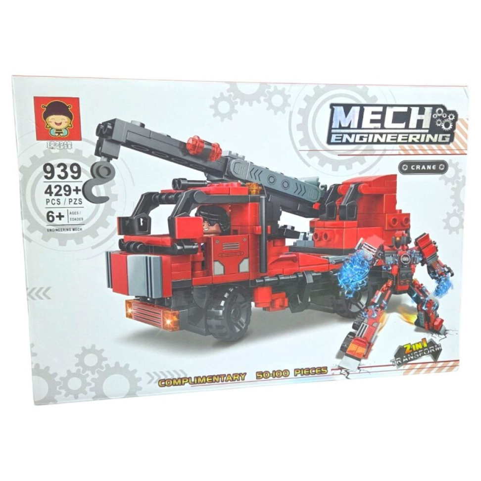 Blocos de Montar / Lego 439 peças 2 em 1 Bombeiros
