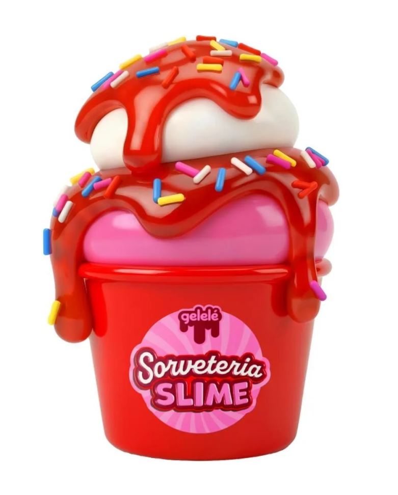 Slime Gelelé Sorveteria Morango Do Amor