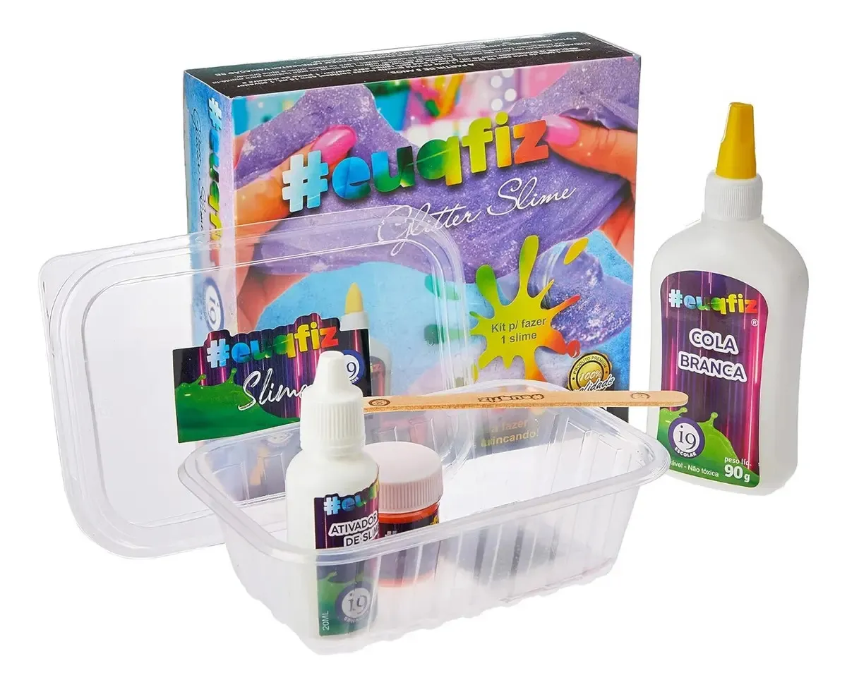Kit Para Fazer Slime Com Glitter
