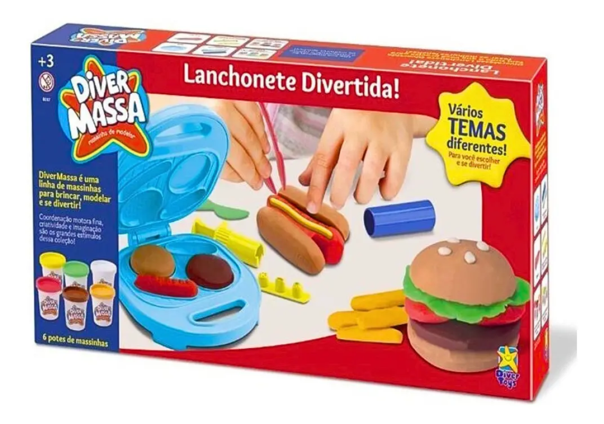 Kit Massinha Lanchonete Divertida c/ Acessórios