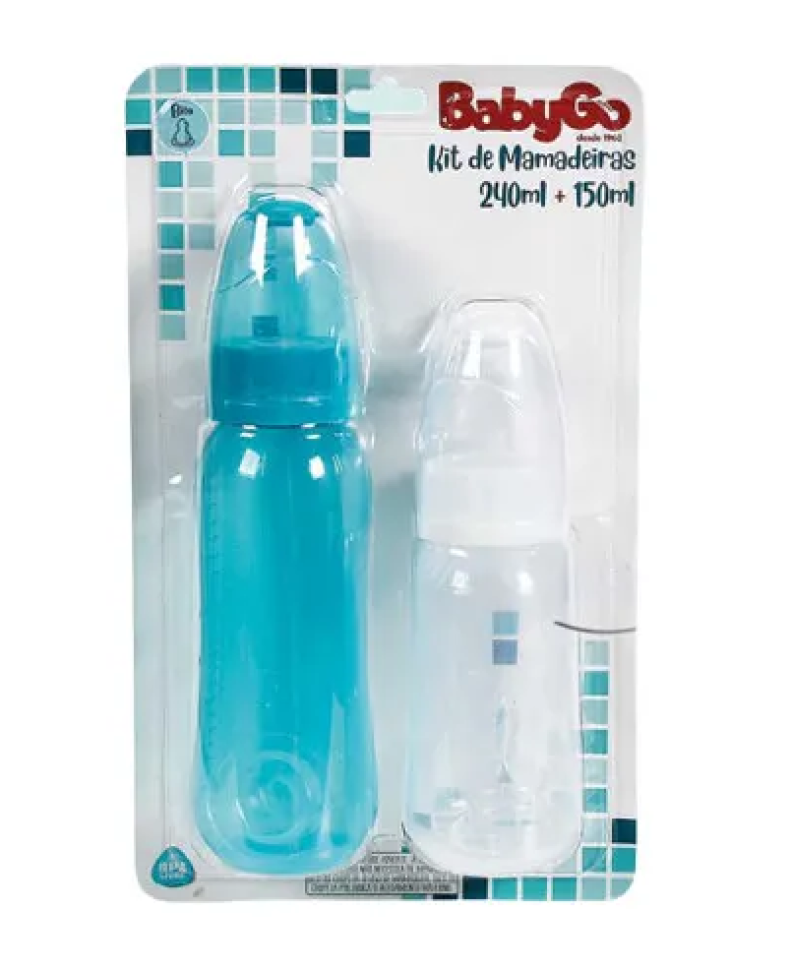 Kit Mamadeiras 240ML E 150ML -  2 Unidades - BICO ORTODÔNTICO