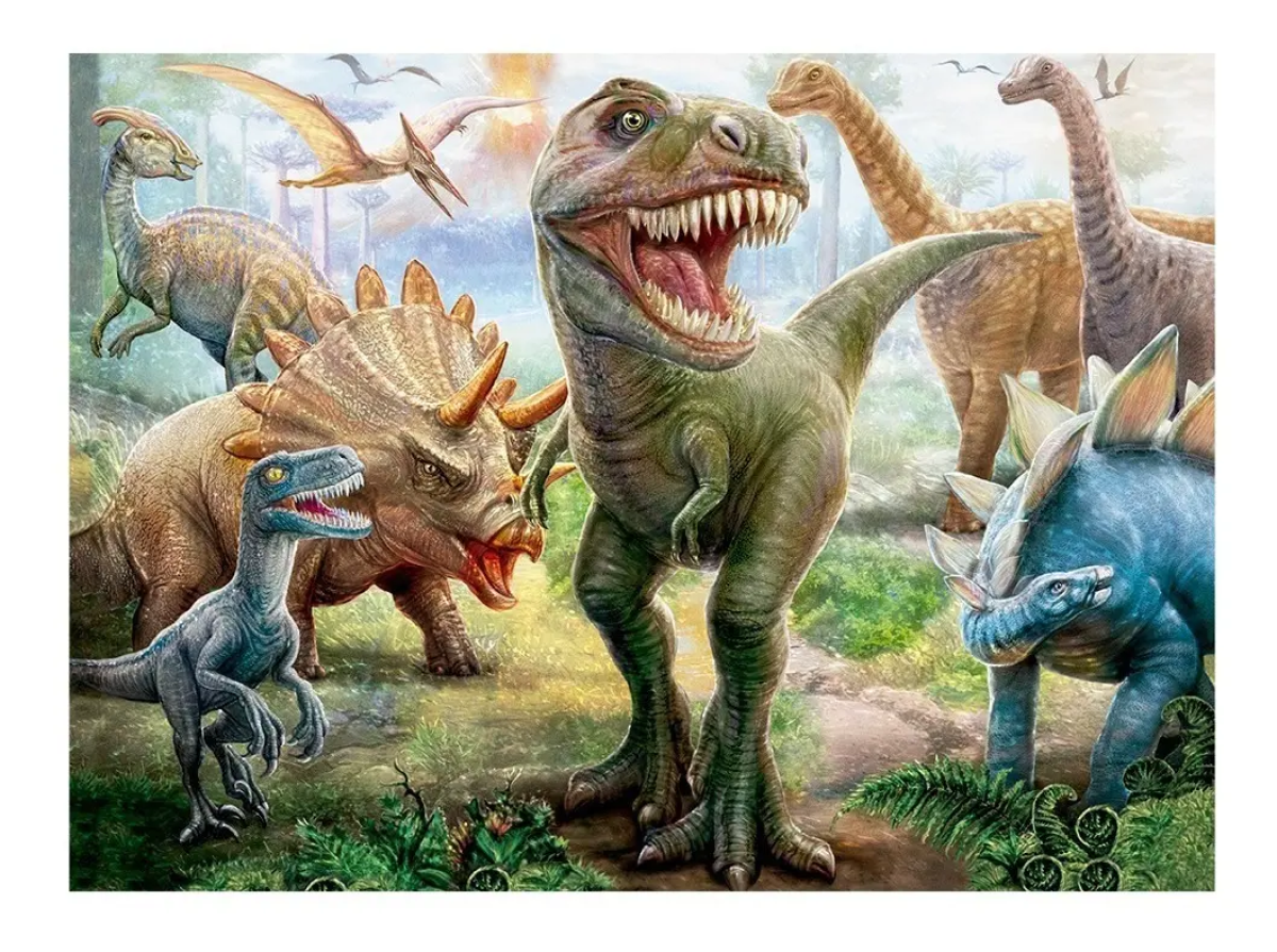 Puzzle 100 Peças Dinossauros Grow