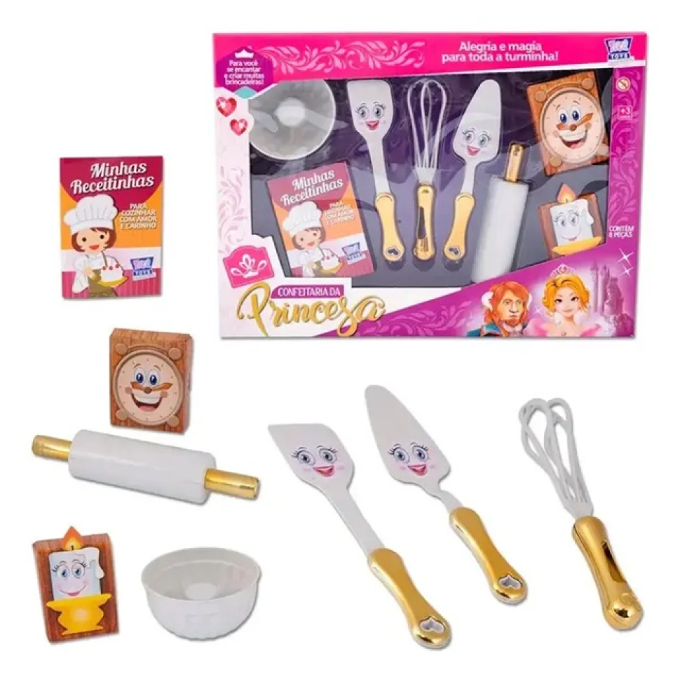 Kit Brinquedo Confeitaria Da Princesa 8 peças