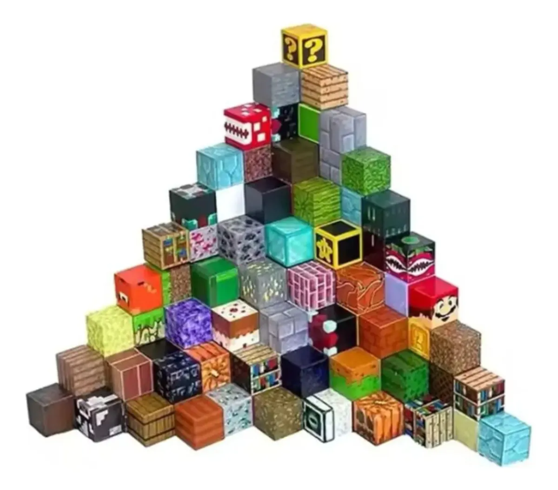 Kit 48 Blocos Magnéticos Construção Brinquedo World