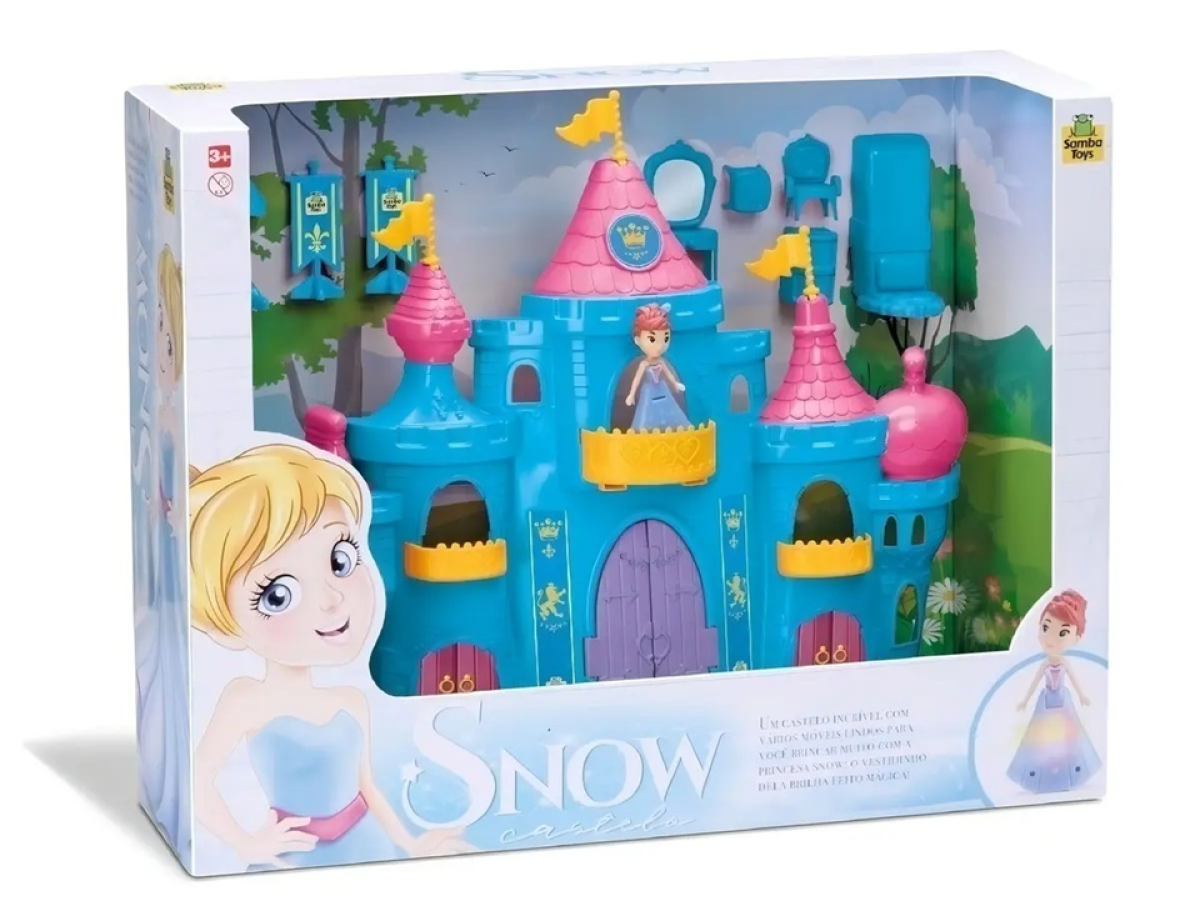 Castelo Princesa Snow Gelo Com Acessórios