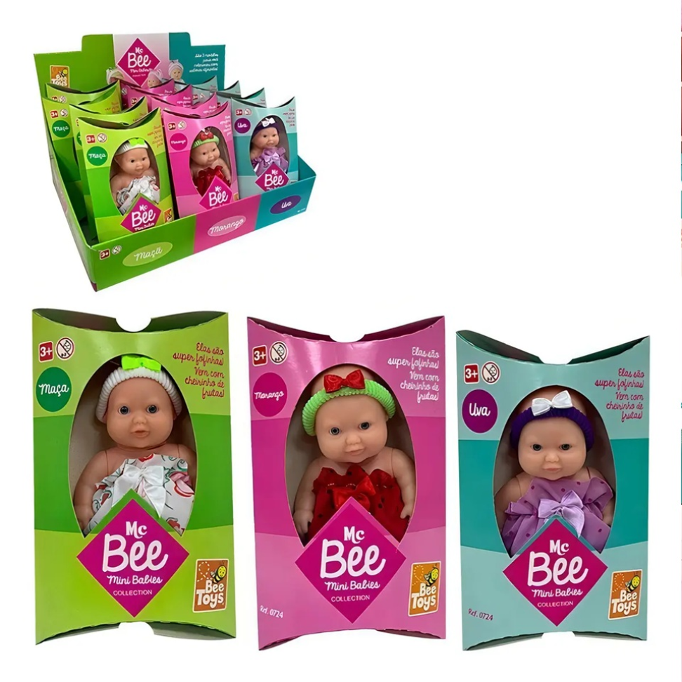 Boneca Mini Babies c/ Cheirinho de Frutas