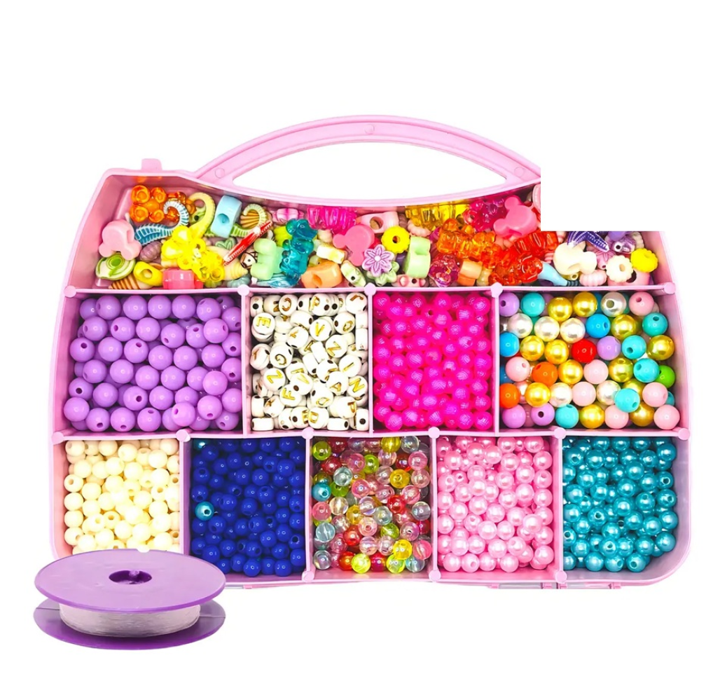 Kit Miçanga Infantil Para Pulseira Com 1600 Peças