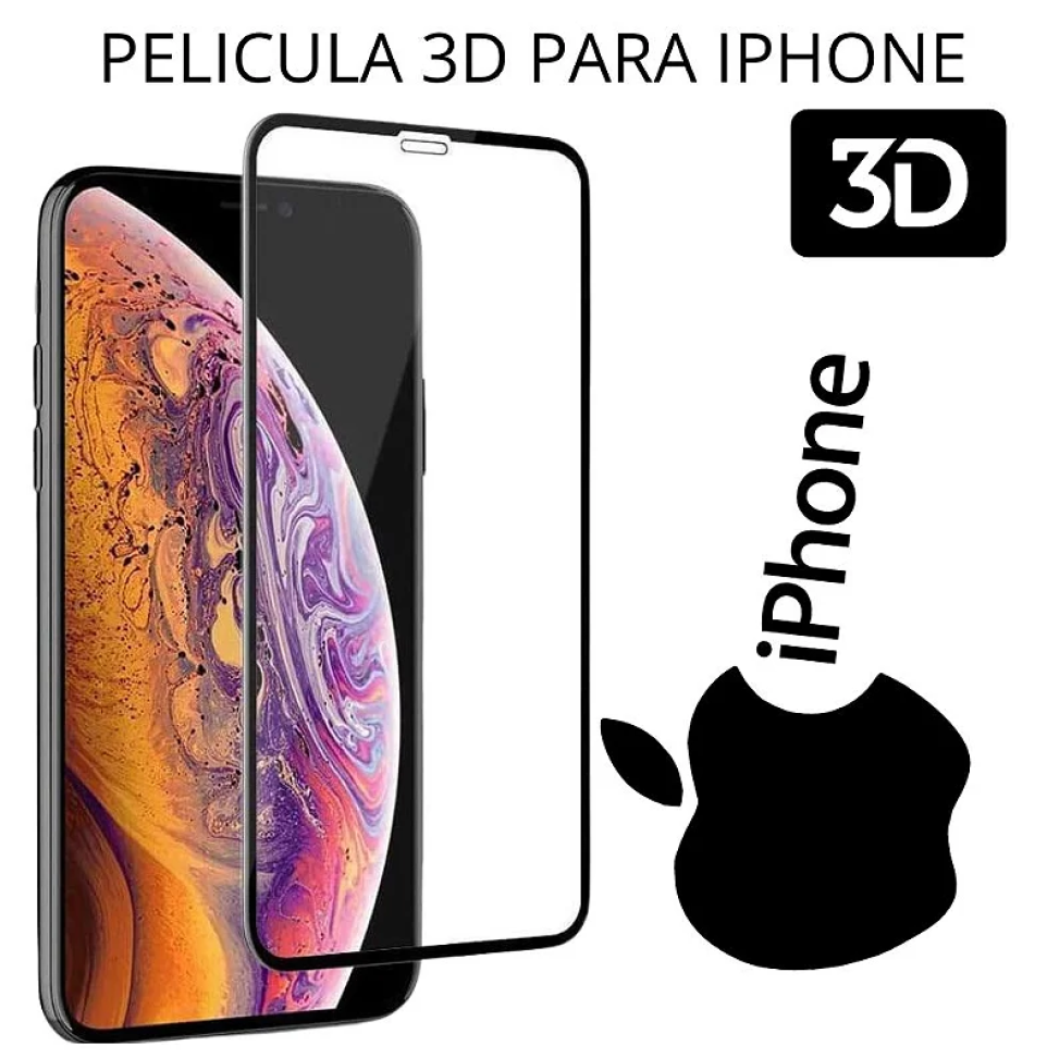 Película Vidro Aplicada 3D IPHONE