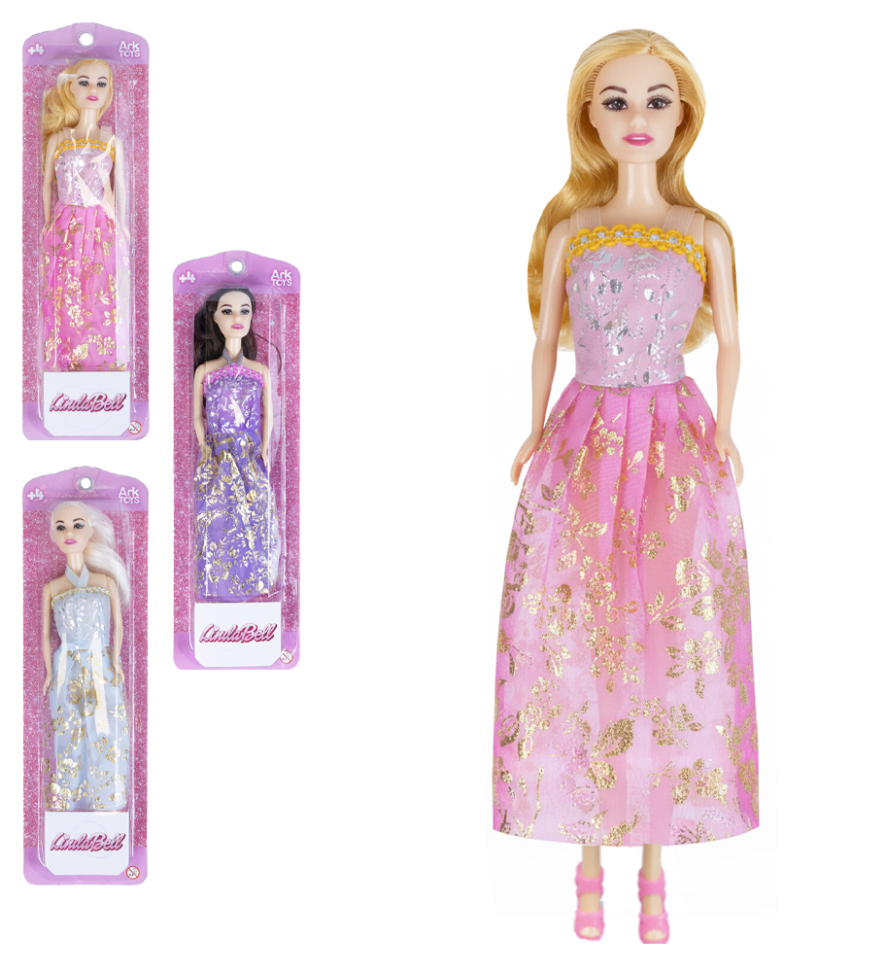 Boneca Linda Bell Com Vestido