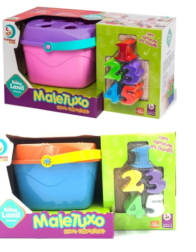 Maletuxo Didático - Números de Encaixe Com Leitura Em Braile