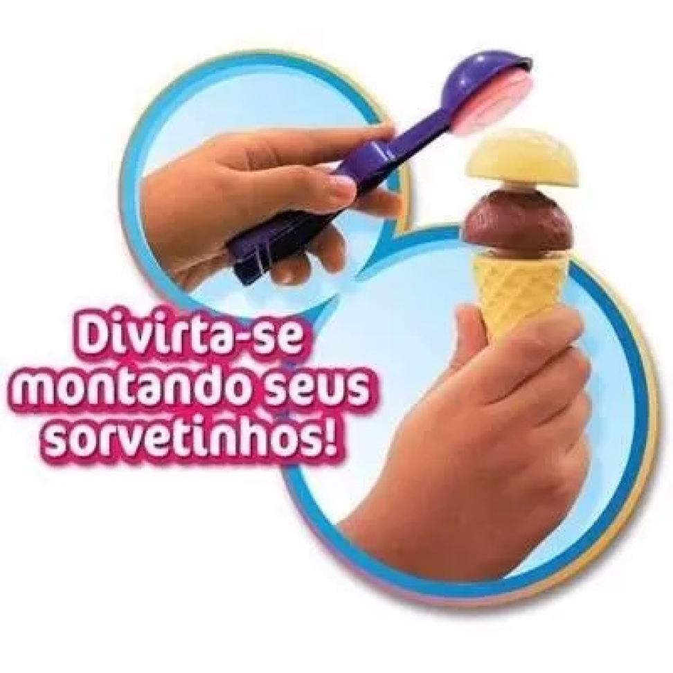 Kit Brinquedo Sorveteria Crec Crec
