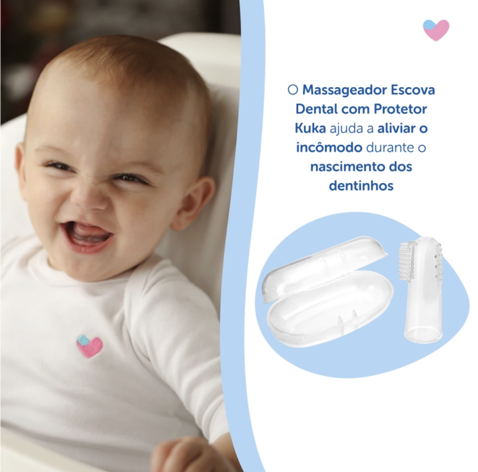 Escova dental e massageadora p/ bebê