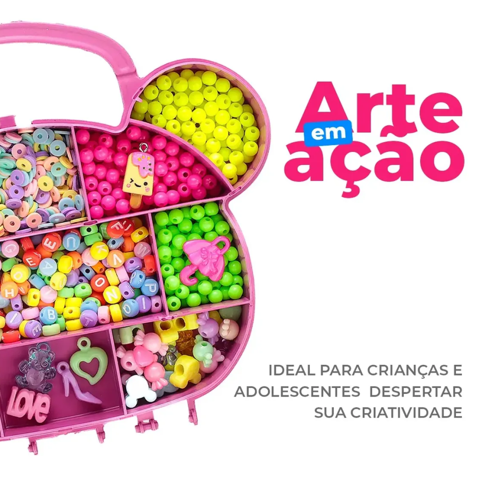 Kit Maleta de Miçangas Para Montar 1000 peças