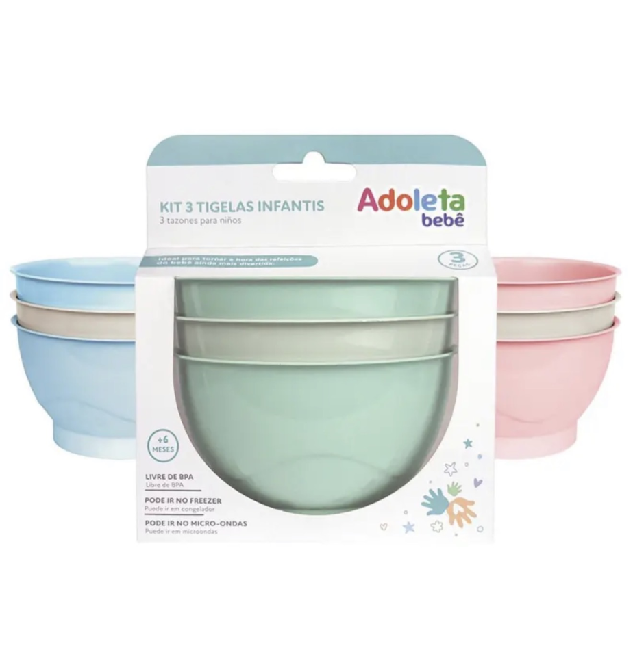 Kit 3 tigelas infantil