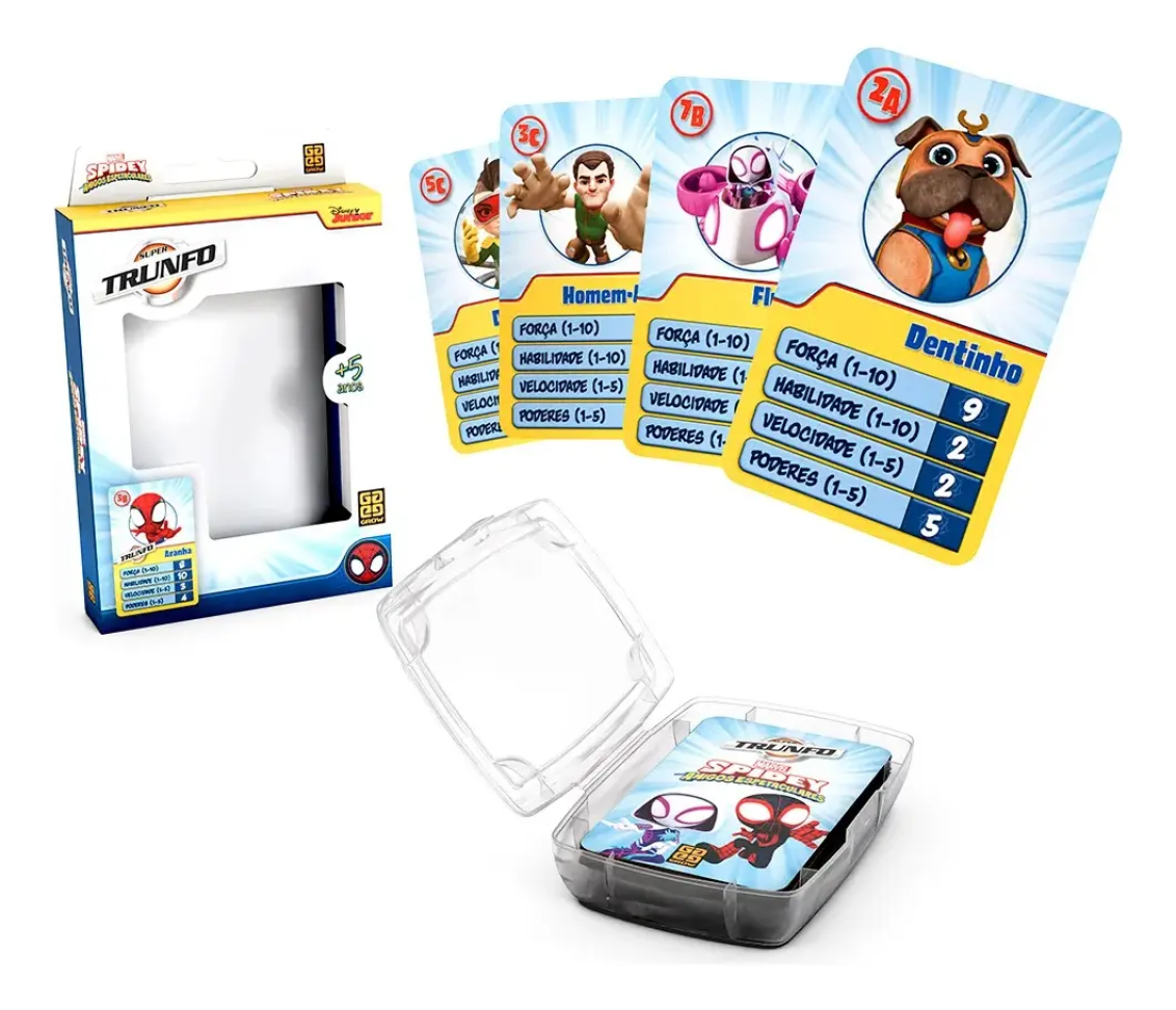 Jogo De Cartas Super Trunfo Marvel Spiderman Grow
