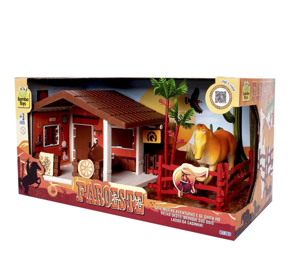 Brinquedo Casa Faroeste e Cavalo