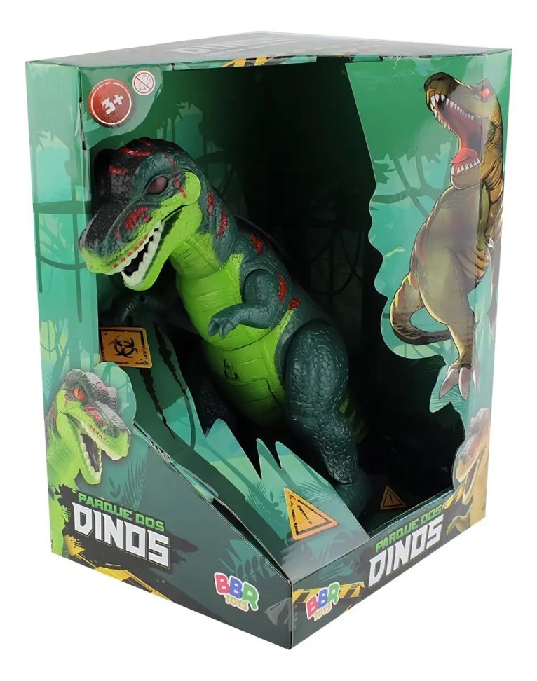 Dinossauro De Brinquedo Som, Luzes Movimentos T-rex Verde