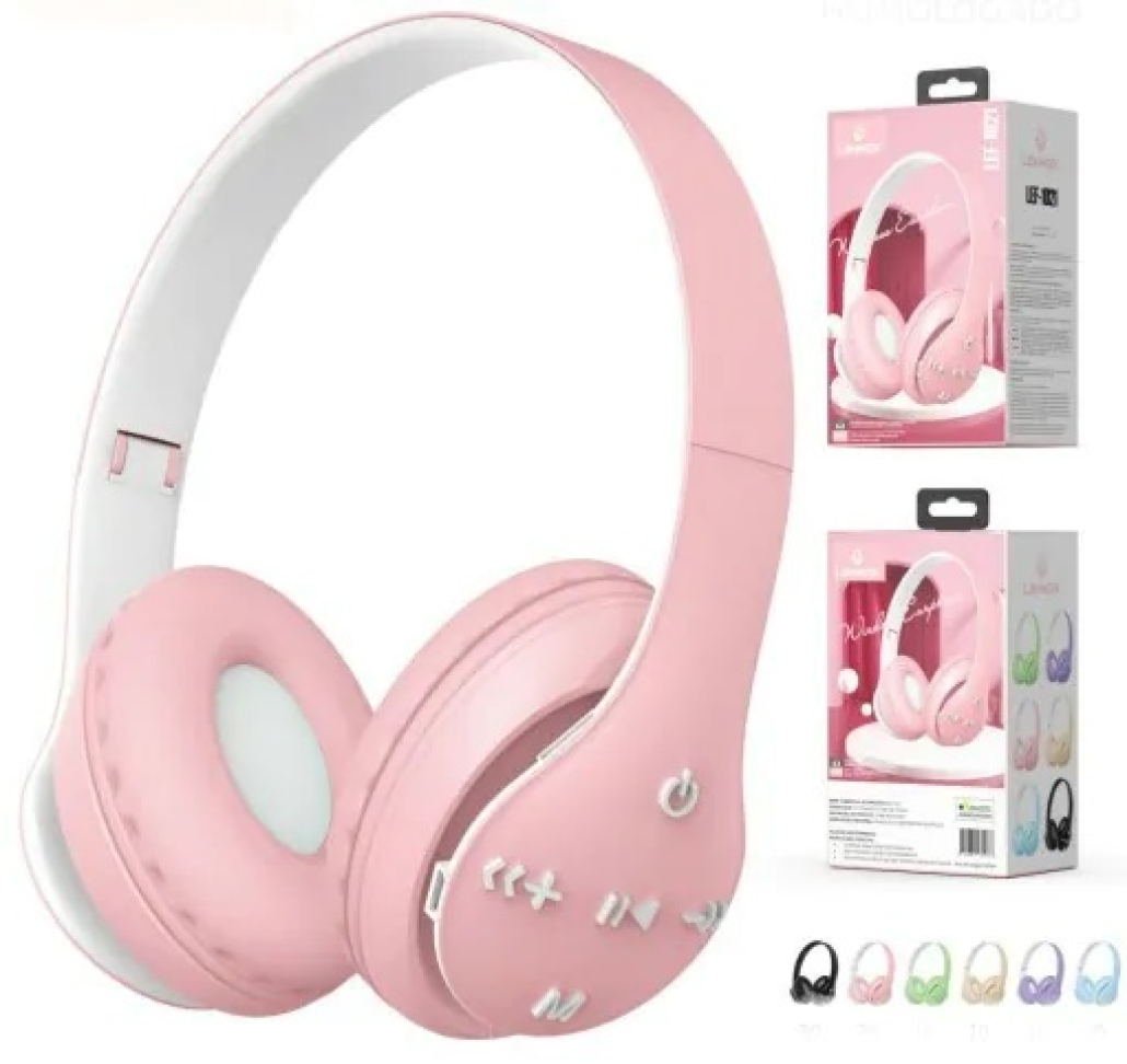 Fone Headset Bluetooth sem Fio FM/SD/P2 LEF-1021