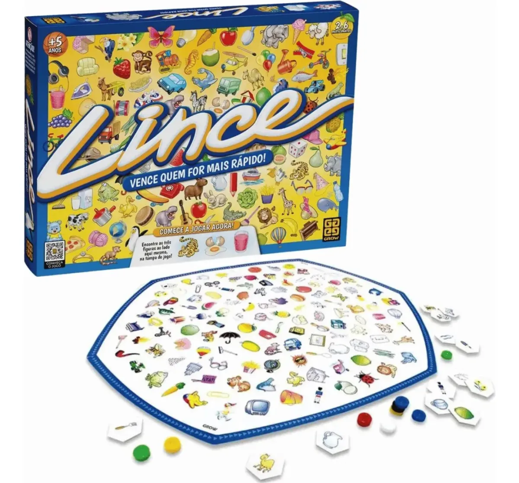 Jogo De Tabuleiro Lince Vence Quem Achar Mais Rápido Grow