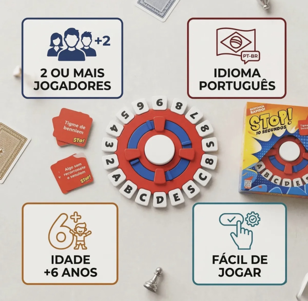 Jogo Stop em Português Responda Rápido