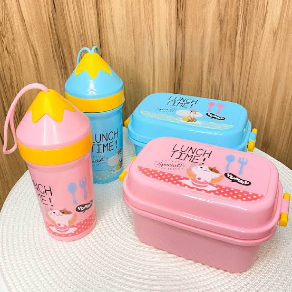 Marmitinha Infantil com Garfinho e Copo - Rosa ou Azul - #3