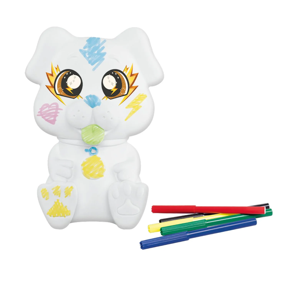 Brinquedo Cachorrinho de Pintura Com Canetinhas