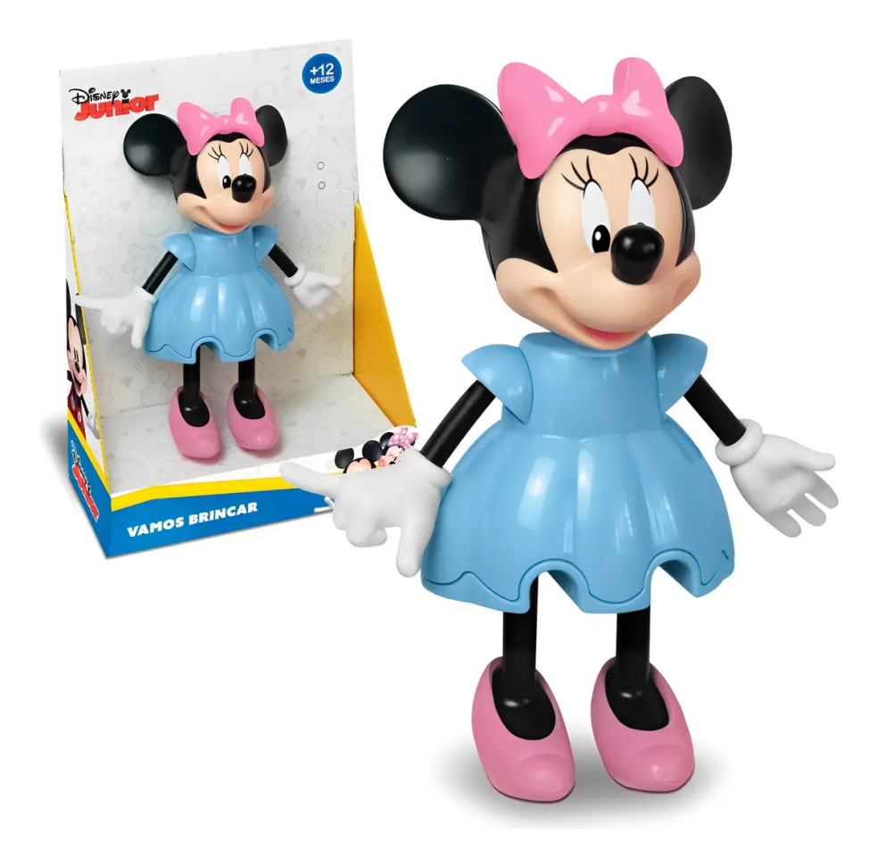 Boneca Minnie Mouse Vamos Brincar Oficial Disney - Elka