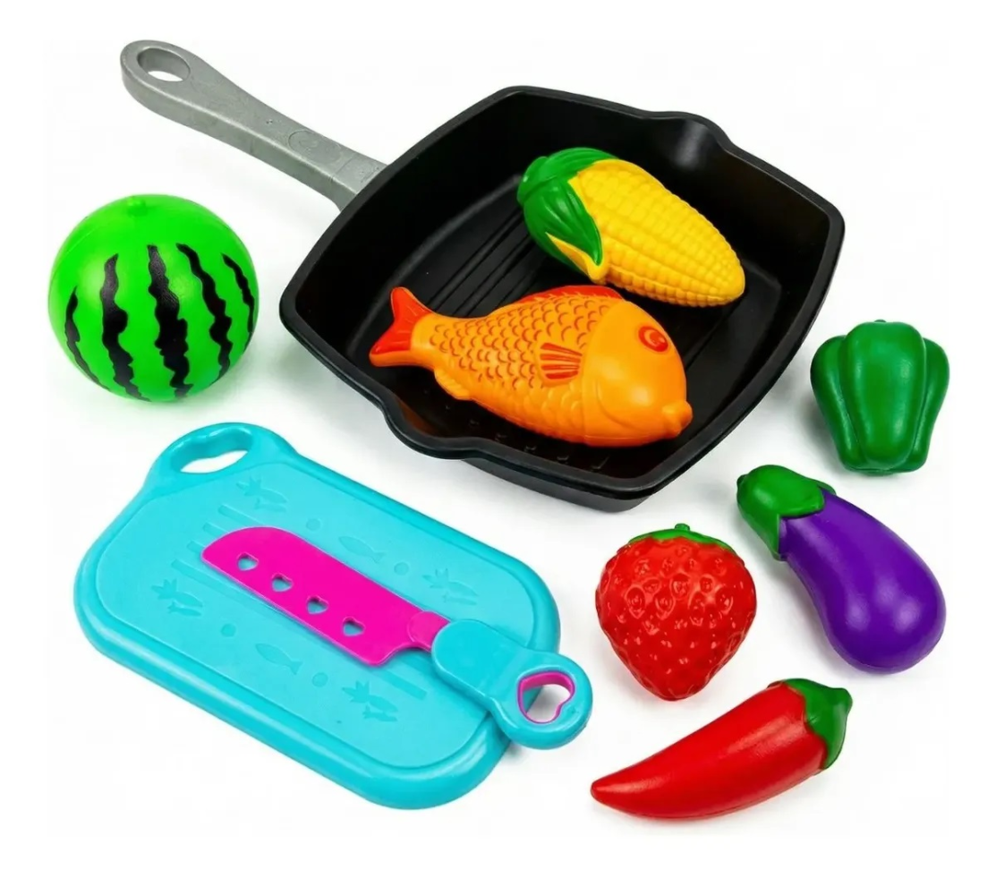 Brinquedo Kit Cozinha Comidinhas C/ Velcro