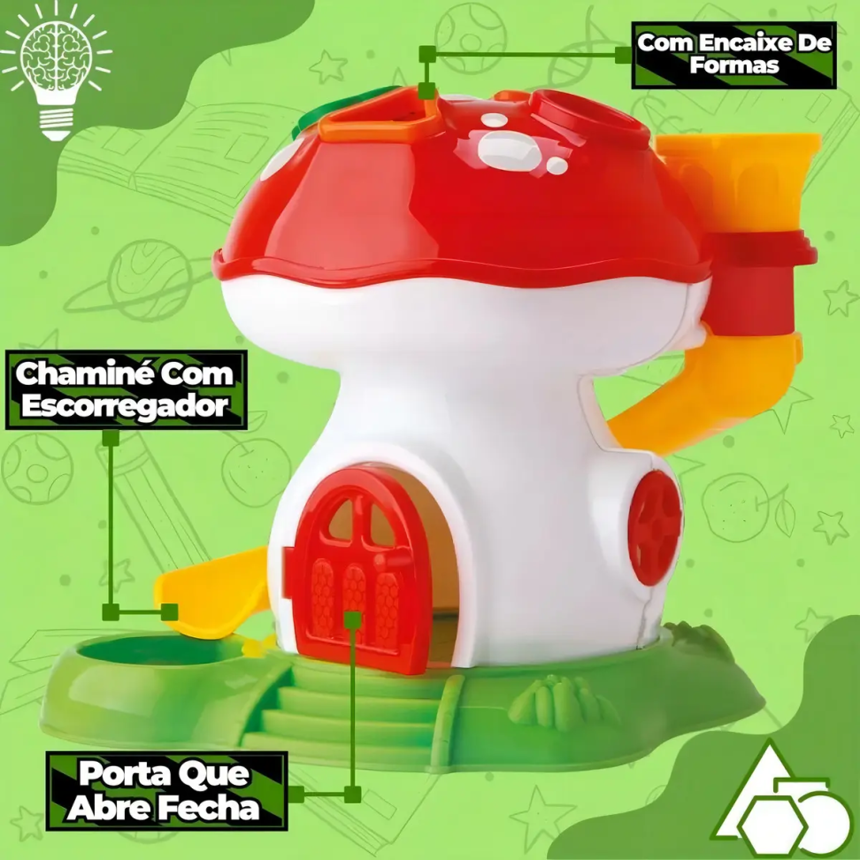 Cogumelo Didático Educativo Tchuco Baby Com Acessórios