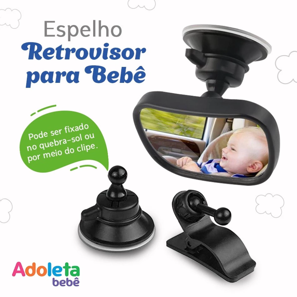 Espelho Retrovisor Para Bebê Regulável