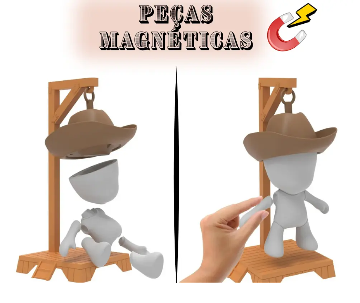 Jogo da Forca Magnético com Boneco Interativo - #3