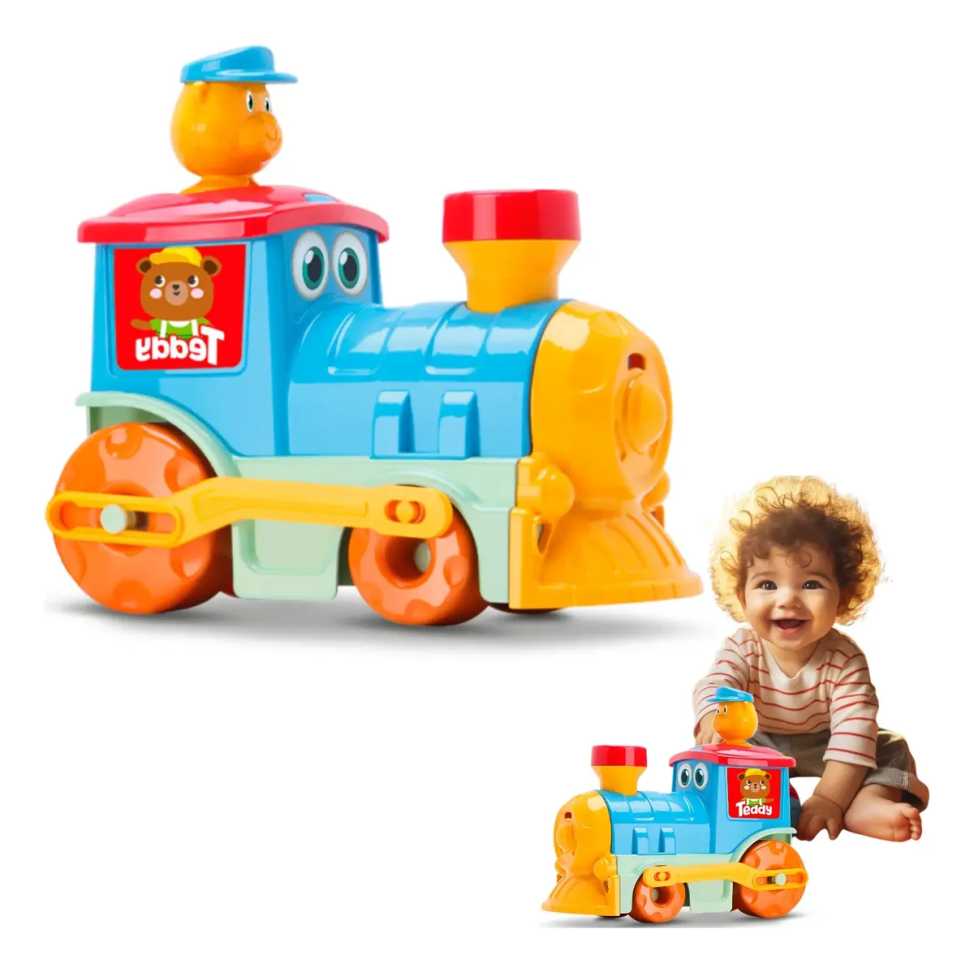 Brinquedo Infantil Trenzinho Teddy's Ursinho Didático