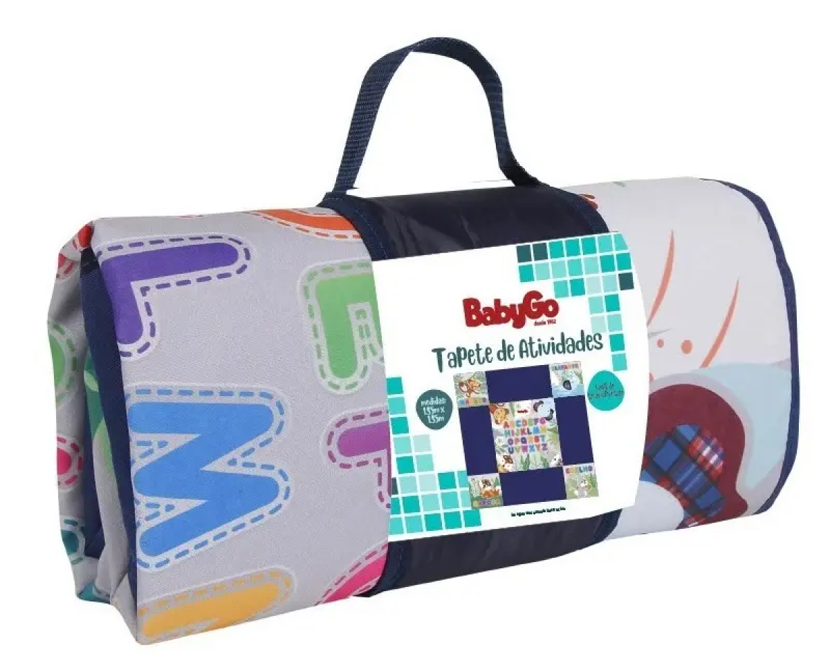 Tapete De Atividades Animais Alfabeto 1.30 X 1.30 - Baby Go
