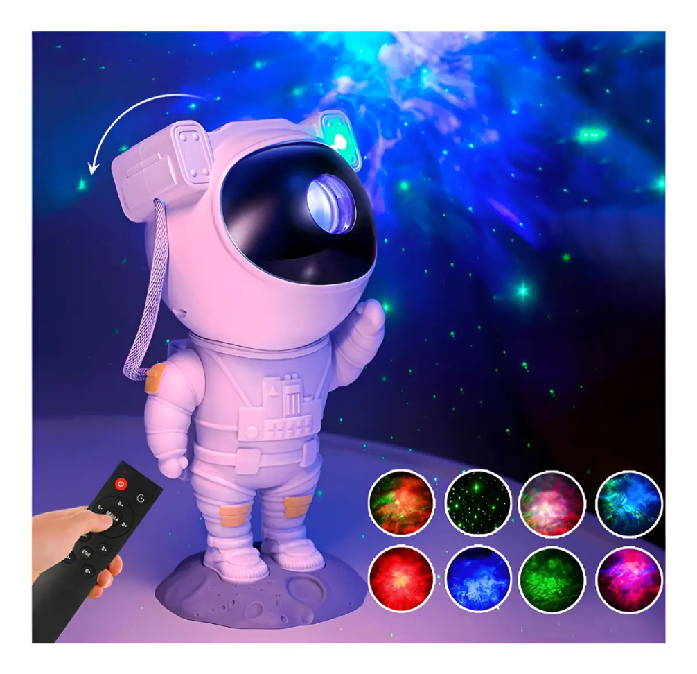 Astronauta Projetor Galaxia Nebulosa